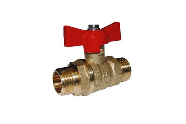 Кран шаровой латунный БАЗ ДУ15 (1/2) Ш/Ш бабочка