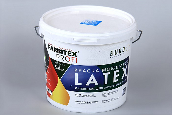 Краска моющаяся FARBITEX PROFI Latex латексная (6,5кг/4,6л) 