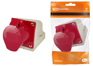 Розетка TDM 115 стационарная 3Р+РЕ+N 16А 380В IP44 (0602-0003)