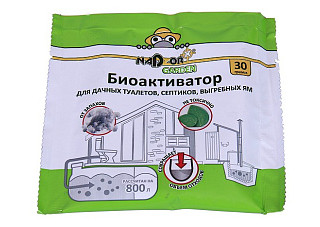 Биоактиватор для дачных туалетов и септиков Nadzor Garden/ BIOWC3 в порошке, универсальный (30гр)