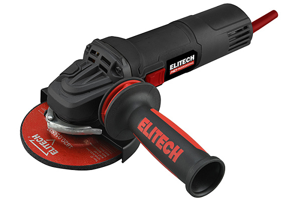 УШМ ELITECH HD AG 1012 (ф125мм,1010Вт, 11000об/мин, пл.пуск, антирест, 2.1кг) E2213.047.00