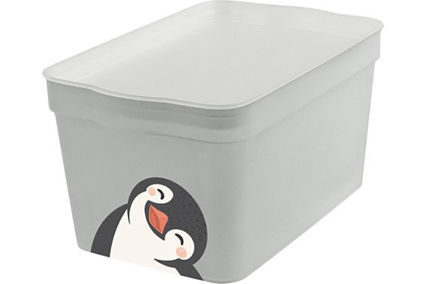 Ящик для хранения Keeplex Happy Penguin 7,5л (32х21,1х14,1см) (LA512511024)