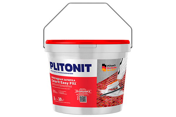 Затирка эпоксидная PLITONIT EASYFILL ведро 1кг титановый H009677 (1/4)