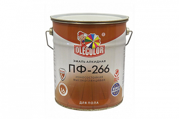 Эмаль ПФ 266 OLECOLOR желто-коричневая ( 5,0кг)