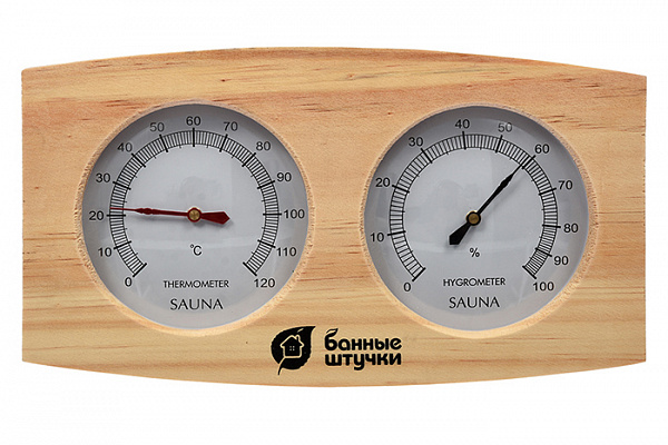 Термометр с гигрометром Банная станция 24,5х13,5х3 см для бани и сауны / 4 (18024)