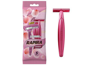 Станок бритвенный одноразовый RAPIRA berry-2 женский 5шт (855) (1/24)