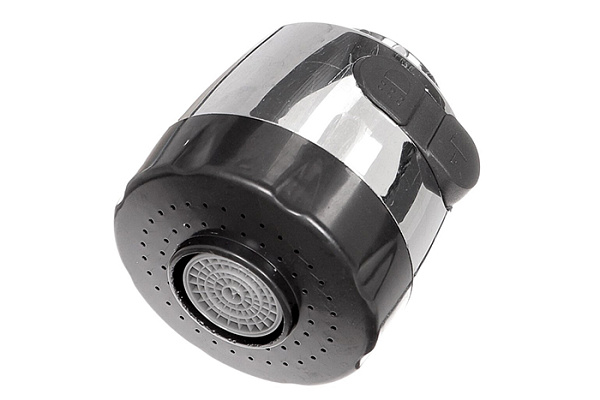 Насадка к гибкому изливу большая хром с пласт. черн. (51814) (МОК)
