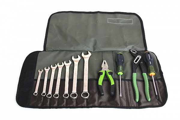 Набор ключей ДТ комбинированных (8,10,12,13,14,17,19 мм) и инструмента в сумке 11 предметов (511511)