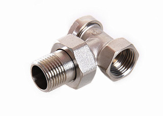 Клапан настроечный для радиатора AQUALINK с уплотнением угловой вн-нар 1/2" (100/10) 2601/2679