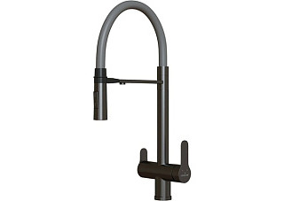Смеситель для кухни 35k MIXLINE MLSS-0401BL черный гиб. излив магнит, подкл.к фильтру, ЧЕРНЫЙ ГРАФИТ