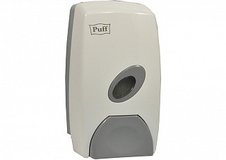 Дозатор для жидкого мыла пластик. puff-8115, белый,1000 мл 105х141х240 (1402.106)