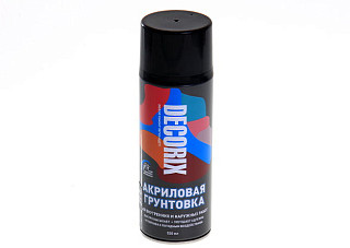 Грунтовка аэрозольная DECORIX (0108-02 DX) черный (520мл)