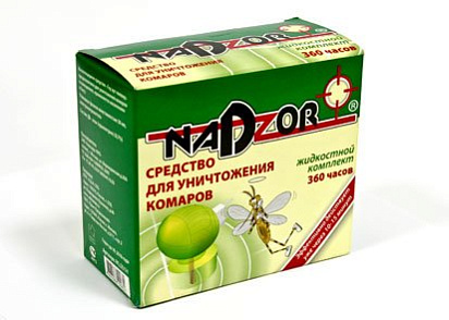 Комплект для уничтожения комаров NADZOR жидкость 30 ночей + эл.фумигатор (IKL001H)