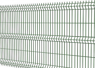 Ограждение панель сварная 3 D RAL 6005 Зеленый мох, ячейка 55х200мм (1730х2500х3,5мм) 