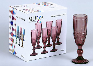 Набор бокалов для шампанского СЕРПЕНТИНА серия Muza color 6шт, 150мл, h=20см (781-102)