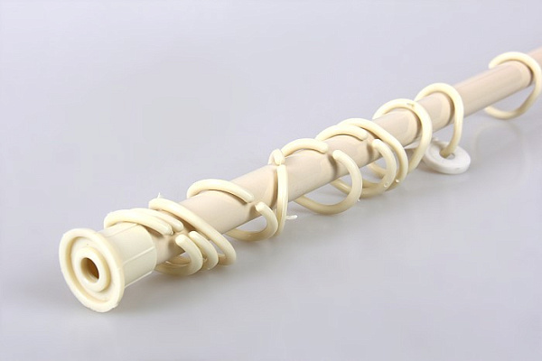 Карниз телескопический для ванной комнаты QUA-PRIME 110-210см бежевый (1/30)