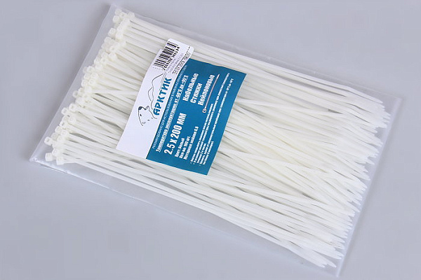 Хомуты Арктик морозостойкие 3 Х 200 белые (2,5 мм, 100шт/уп)