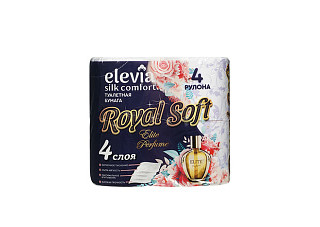 Туалетная бумага elevia 4 слоя Royal 12шт (332)