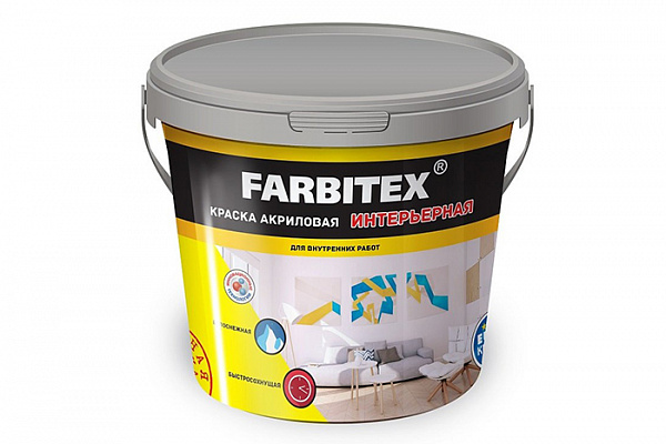 Краска ВД FARBITEX интерьерная (6,0кг)