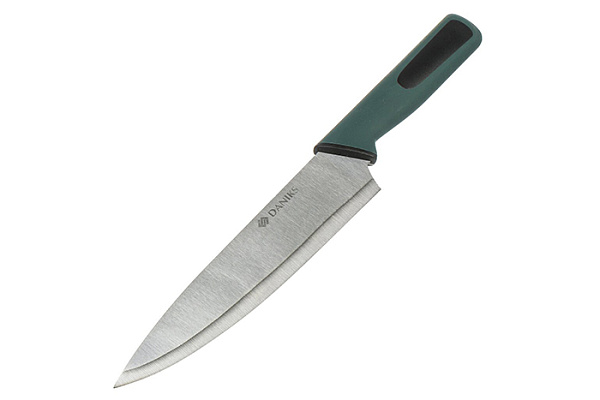 Нож кухонный Daniks, Emerald, шеф-нож, нержавеющая сталь, 20 см, рукоятка пластик (454450) (895)