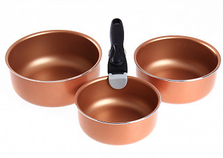 Набор посуды GALAXY GL 9520 антиприг.покрытие,ковшы:1,4/2/2,8л. съем.ручка