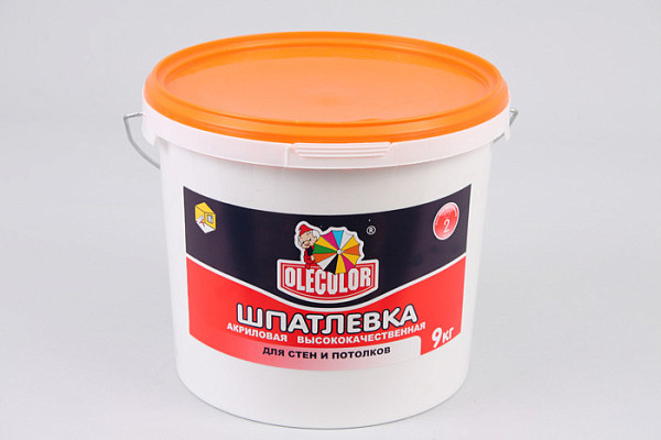 Шпатлевка OLECOLOR акриловая для стен и потолков (9,0кг)