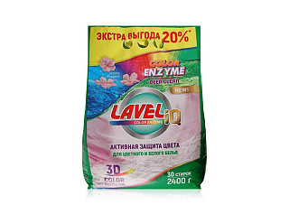 Стиральный порошок LAVELiq Enzyme Color универсальный 30 стирок 2,4кг (912)