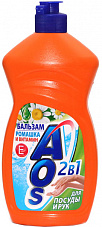 Жидкое средство для мытья посуды AOS (АОС) Бальзам Ромашка с витамином Е 450мл (599)