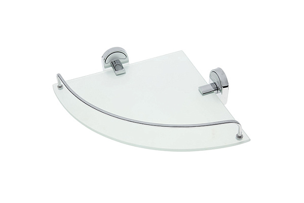 Полка угловая Solinne Base 11181, стеклянная, хром (2552.383)