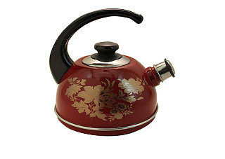 Чайник эмалированный Рубин ОЛИМПИЯ бордовый, конс.ручка г.Ростов 2,5л Т04/25/01/15 