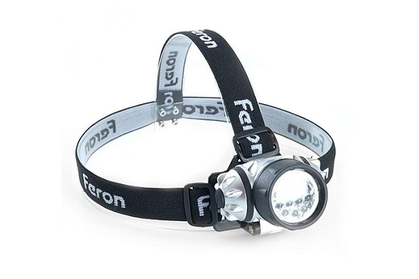 Фонарь FERON TH2303 налобн. светодиодный, от батареек 3*AAA 1W 7LEDs  IP44 пластик, 41707