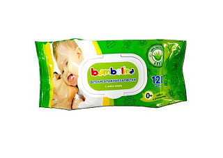 Салфетки влажные Bambolina Алоэ-вера 120шт (669)