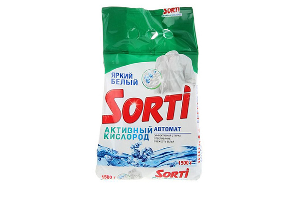 Порошок стиральный SORTI автомат активный кислород 1,5кг (1/6)