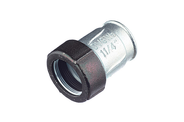 Патрубок обжимной ДУ20 (3/4) внутренняя резьба, сталь РОССИЯ (16108)