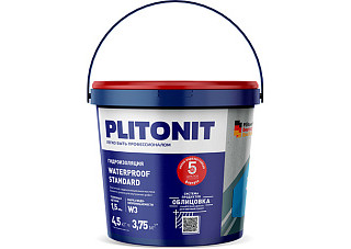Эластичная гидроизоляционная мастика PLITONIT WaterProof Standard (4,5кг)