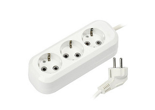 Удлинитель SmartBuy, 3 гн. 1,5м. 16А/3,5кВт с заземлением ПВС 3х1,0 (SBE-16-3-1,5-Z)/40 (740)