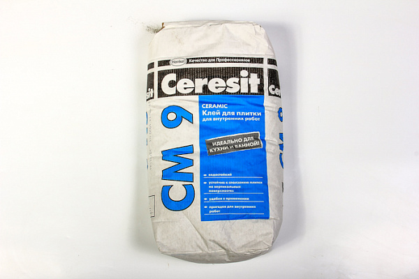 Клей CERESIT CМ9 для плитки, для внутренних работ 25,0кг (792209)