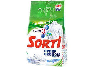 Порошок стиральный SORTI автомат супер эконом 6кг (1/4)