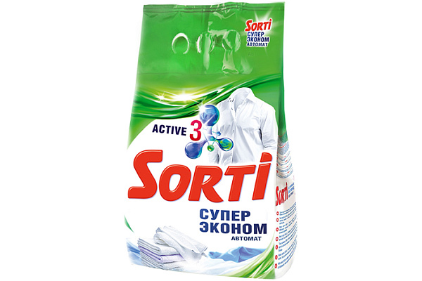 Порошок стиральный SORTI автомат супер эконом 6кг (1/4)