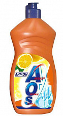Жидкое средство для мытья посуды AOS (АОС) Лимон 450мл (469)