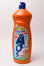 Жидкое средство для мытья посуды AOS (АОС) Бальзам Ромашка с витамином Е, 900 мл /12 (605)