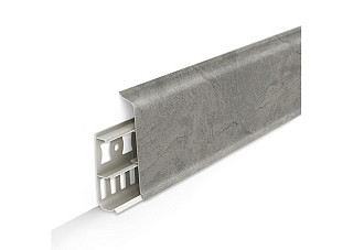 Плинтус напольный с кабель-каналами 70мм 2,2м "Деконика", 547 Лофт светло-серый