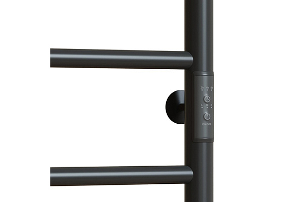 Полотенцесушитель электрический MIXLINE VEGA 80х50 (таймер,318Вт,5 перекладин + ПОЛКА)ГРАФИТ 557654