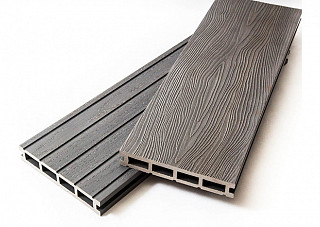 Террасная доска VINTAGE-3D серый дым (25х150х3000мм)