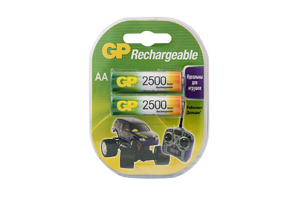 Аккумулятор бытовой GP HR6 AA BL2 NI-MH 2500mAh в пластиковой упаковке (2/20/200) (901)