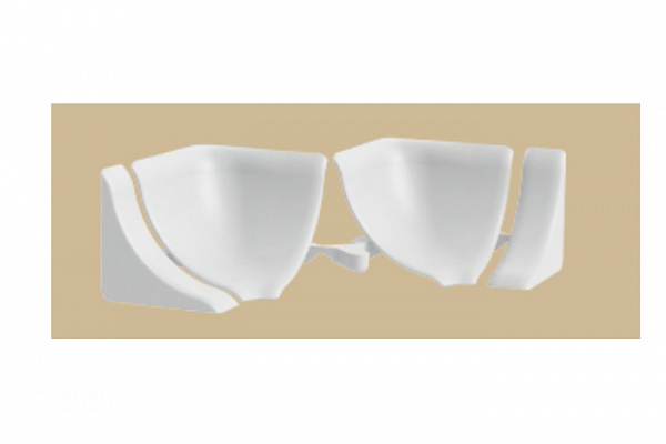Набор комплектующих для галтели с мягкими краями Идеал (1 набор во флоупак) 001 Белый
