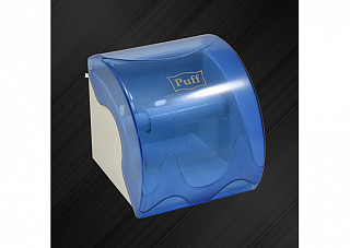 Диспенсер туалетной бумаги, малый puff-7105 синий, пластиковый 155х165х150 1402.105