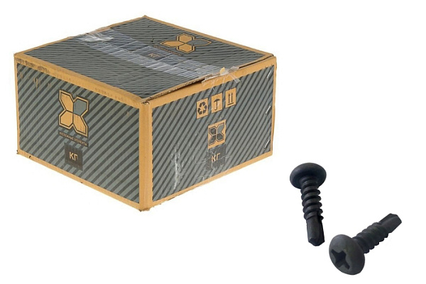 Саморез полуцилиндр, оксид 3,5*11 сверло (упак. 1000шт)