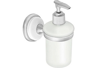Дозатор для жидкого мыла Solinne Blanco B-51106 стеклянный, хром, стекло-сатин (2516.133)