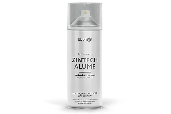 Грунт-эмаль Elcon Zintech Alume  аэрозоль (520мл)
